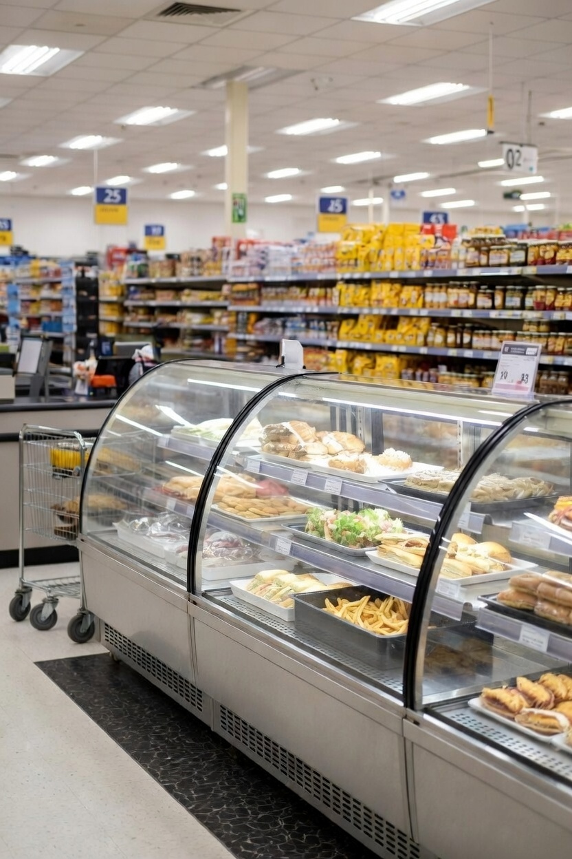 Şarküteri Teşhir Dolabı – Bombeli Camlı (Fanlı Soğutmalı)