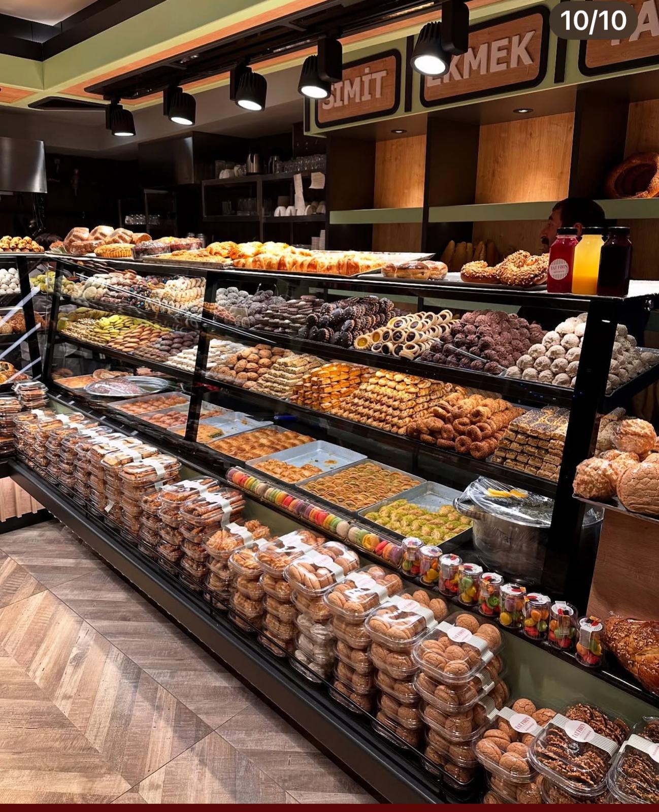 Tam Boy Pastane Teşhir Dolabı (Çok Katlı – Yüksek Kapasiteli)